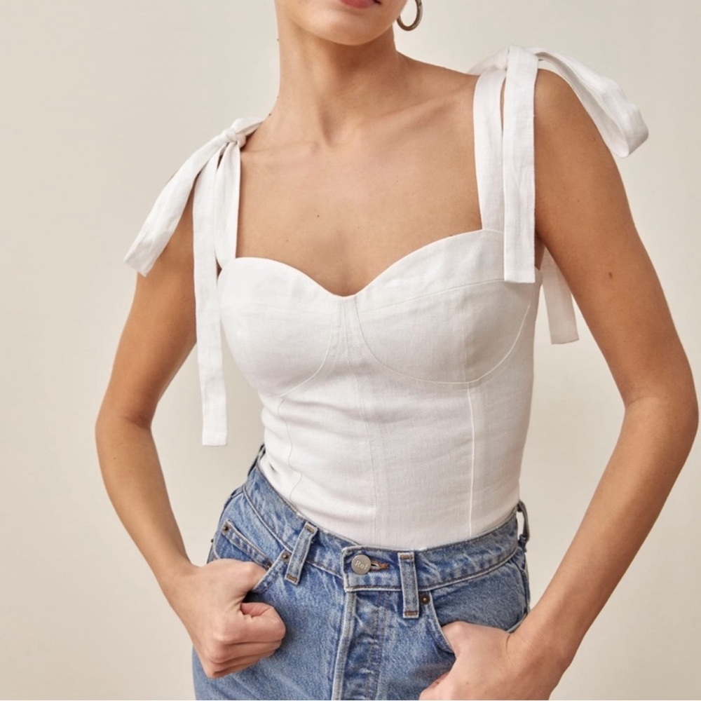 PrettyLittleThing Ivory Bustier with Straps